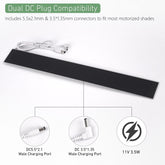 12V 3.5W Solar Panel for Motorized Shades – Dual DC Plugs (5.5x2.1mm & 1.5x1.35mm) – Solar Power for RTS Shades & Blinds